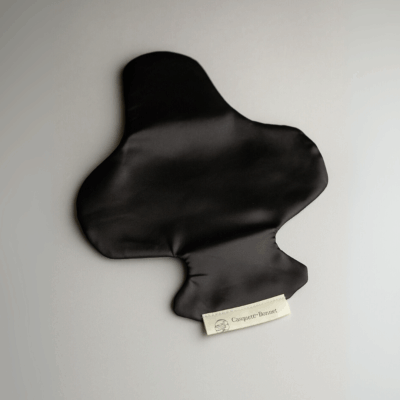 Satin helmet liner in black color