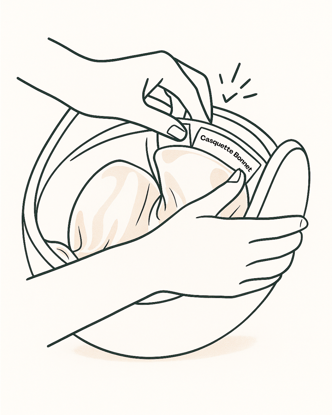 Attaching Casquette Bonnet
